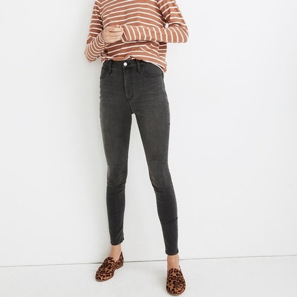 MADEWELL High Waisted Skinny Skinny Jeans Black 26